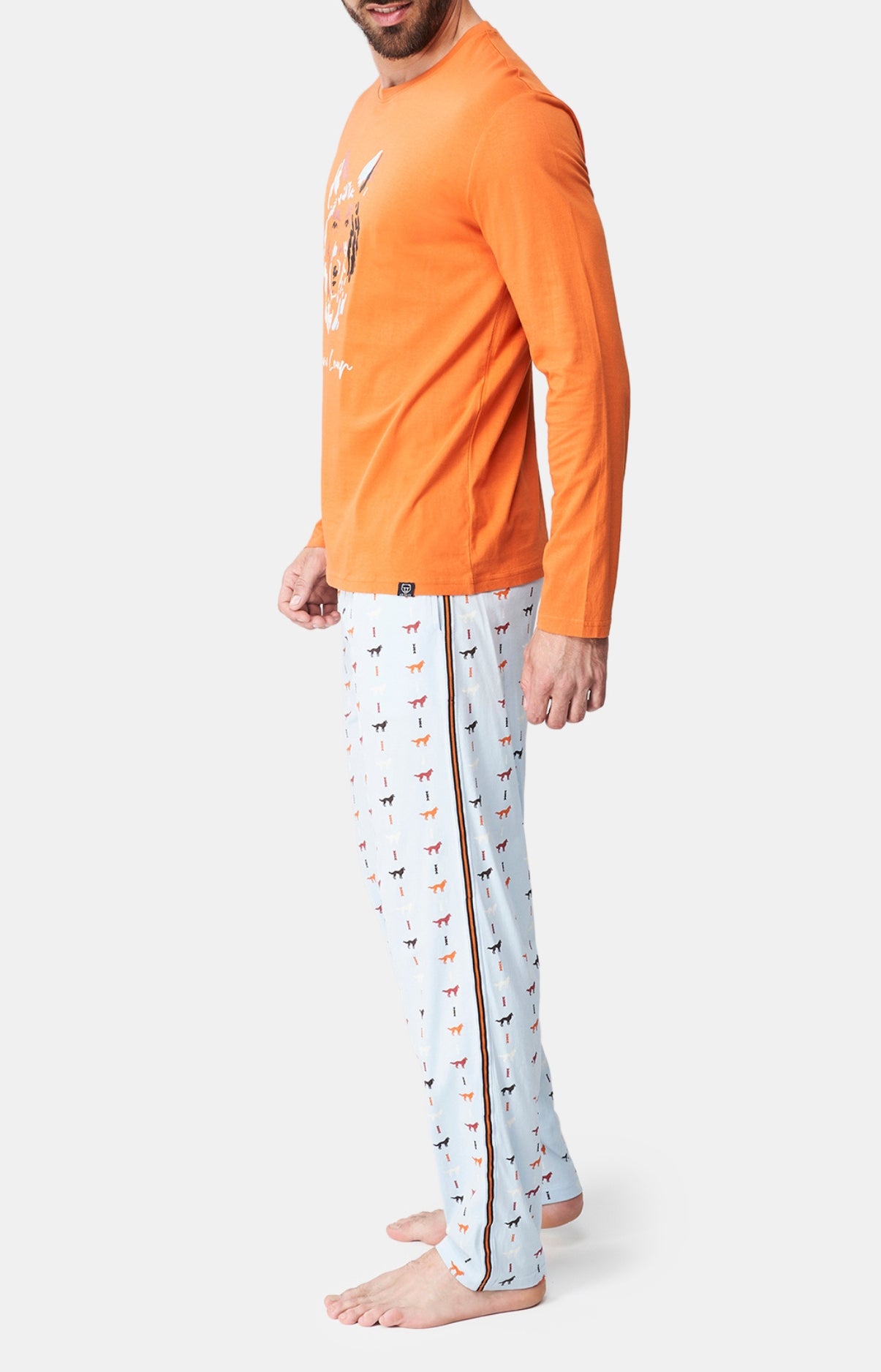 arthur-bob-jeune-loup-pyjama-homme-ciel-coton-bio image 4