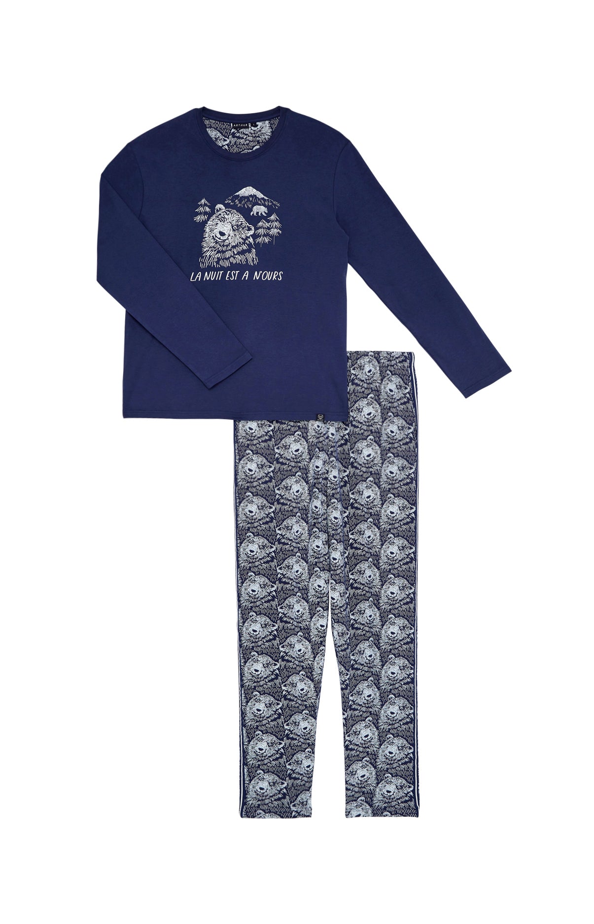 arthur-bob-ours-pyjama-homme-marine image 3