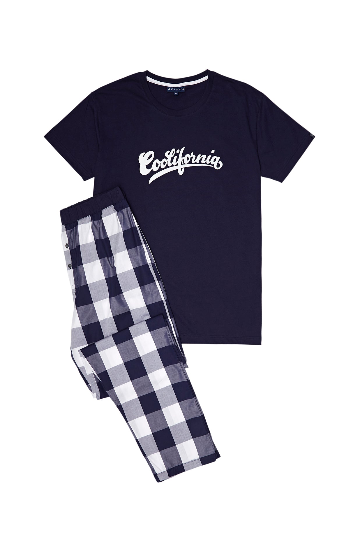 arthur-bob-big-vichy-pyjama-carreaux-homme-coton-marine image 3