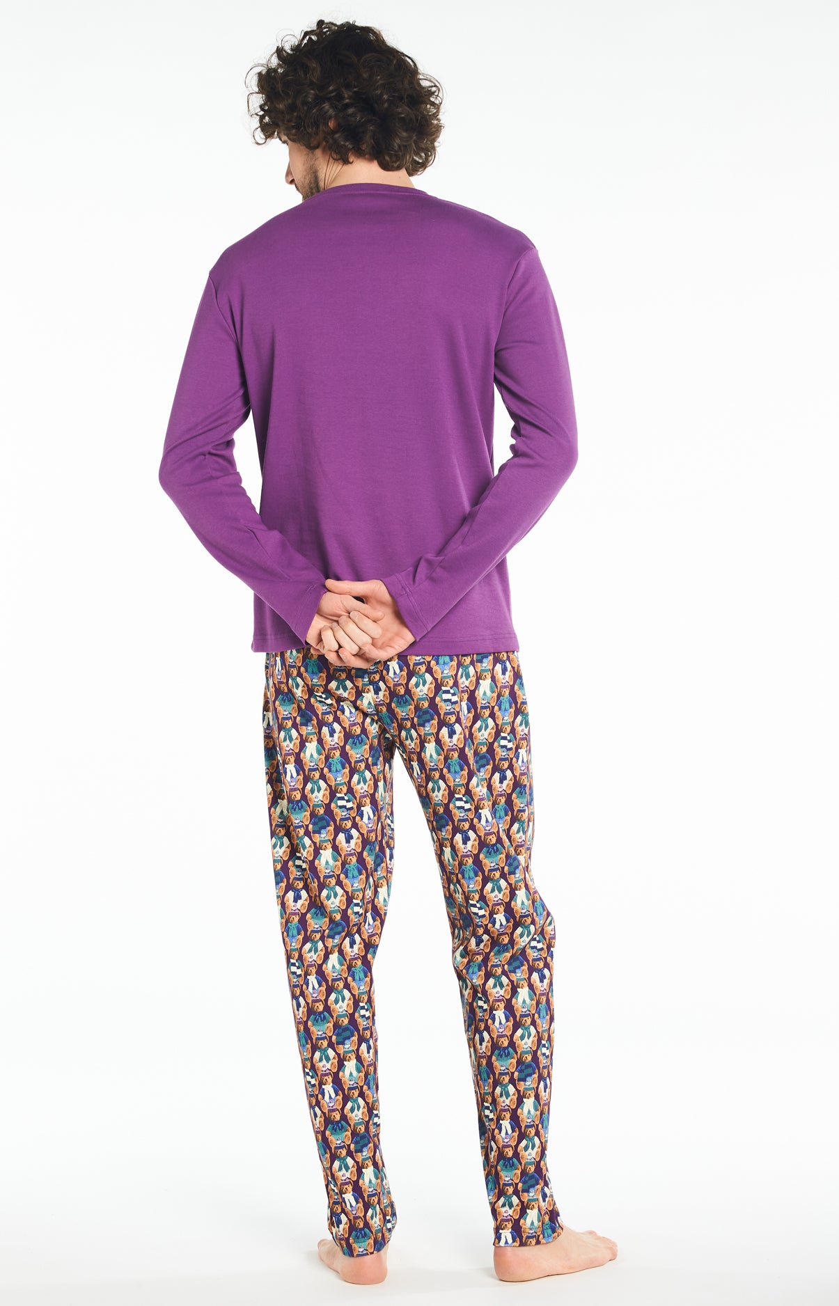 arthur-bob-teddy-pyjama-homme-violet-taille-l image 6