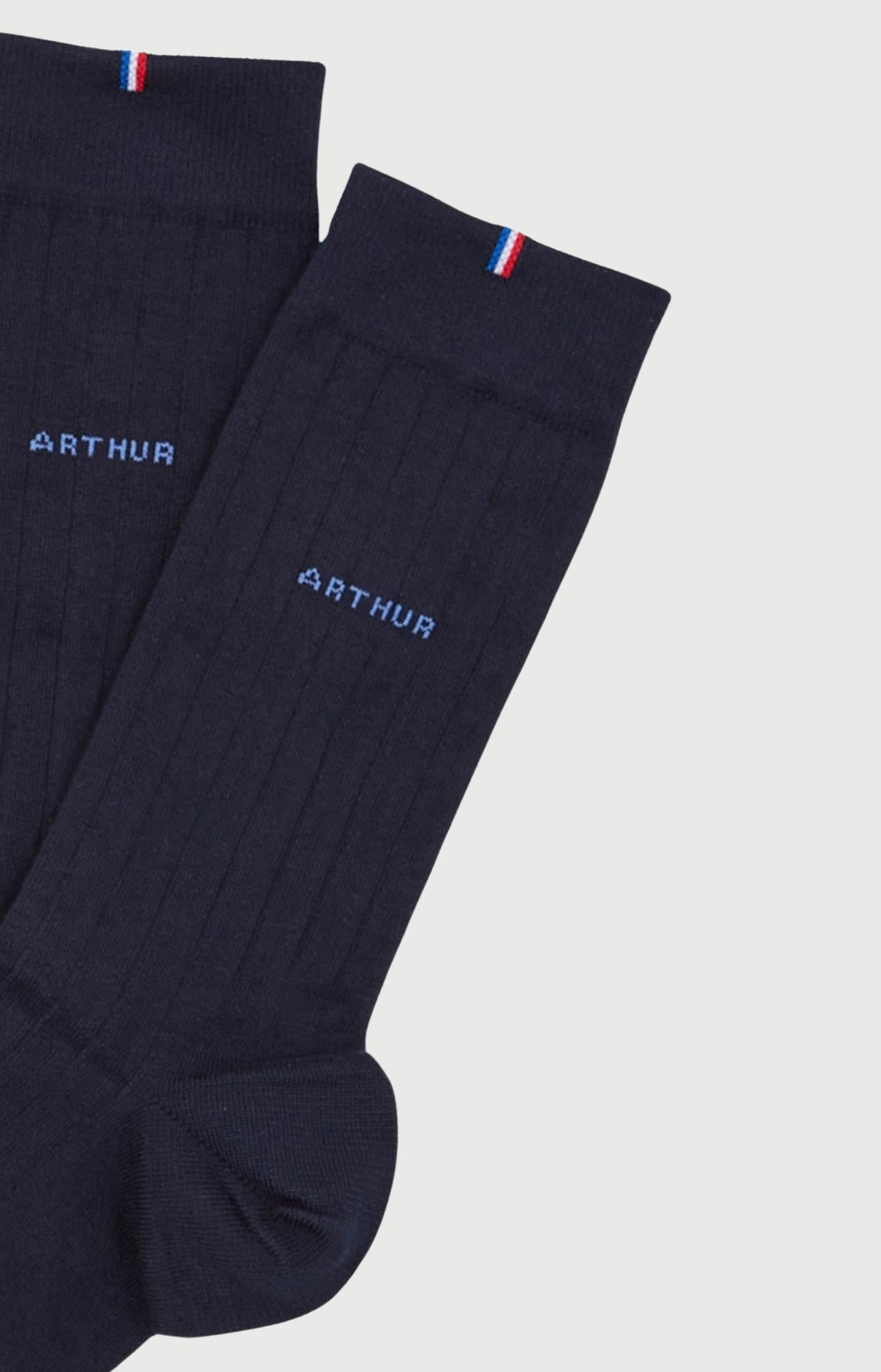 arthur-bob-pack-2-chaussettes-bambou-marine-39-45 image 2
