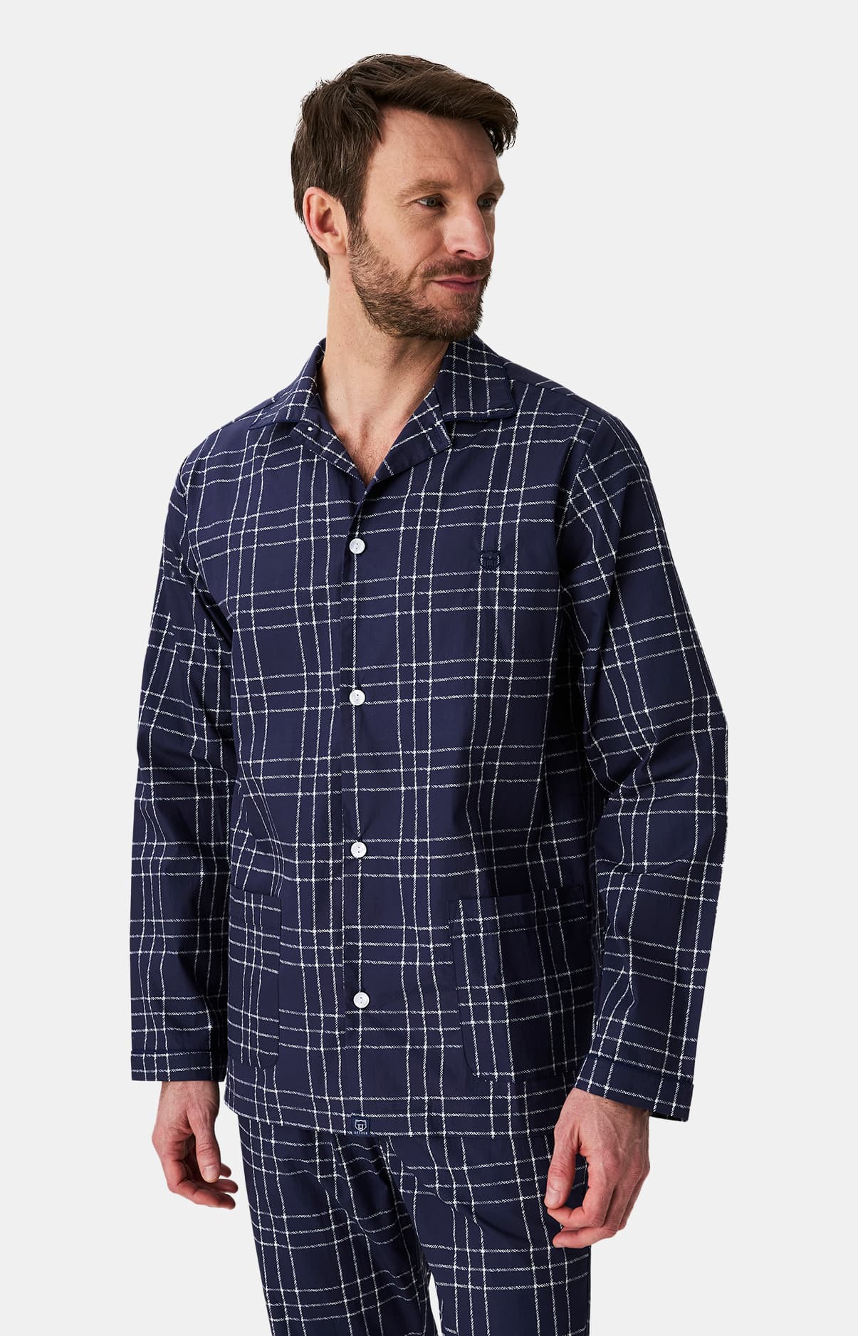 arthur-bob-pyjama-lewis-marine-popeline-coton image 2