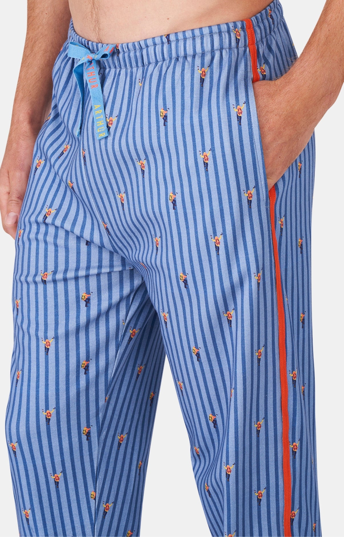 arthur-bob-everest-pyjama-homme-bleu-coton-bio-manches-longues image 6