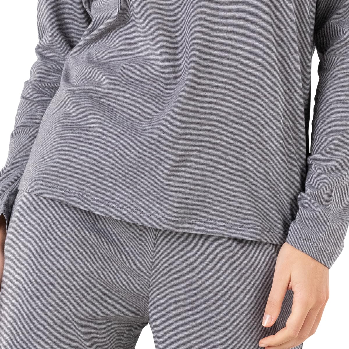 athena-graphic-dentelle-pyjama-long-femme-coton-taille-m image 4
