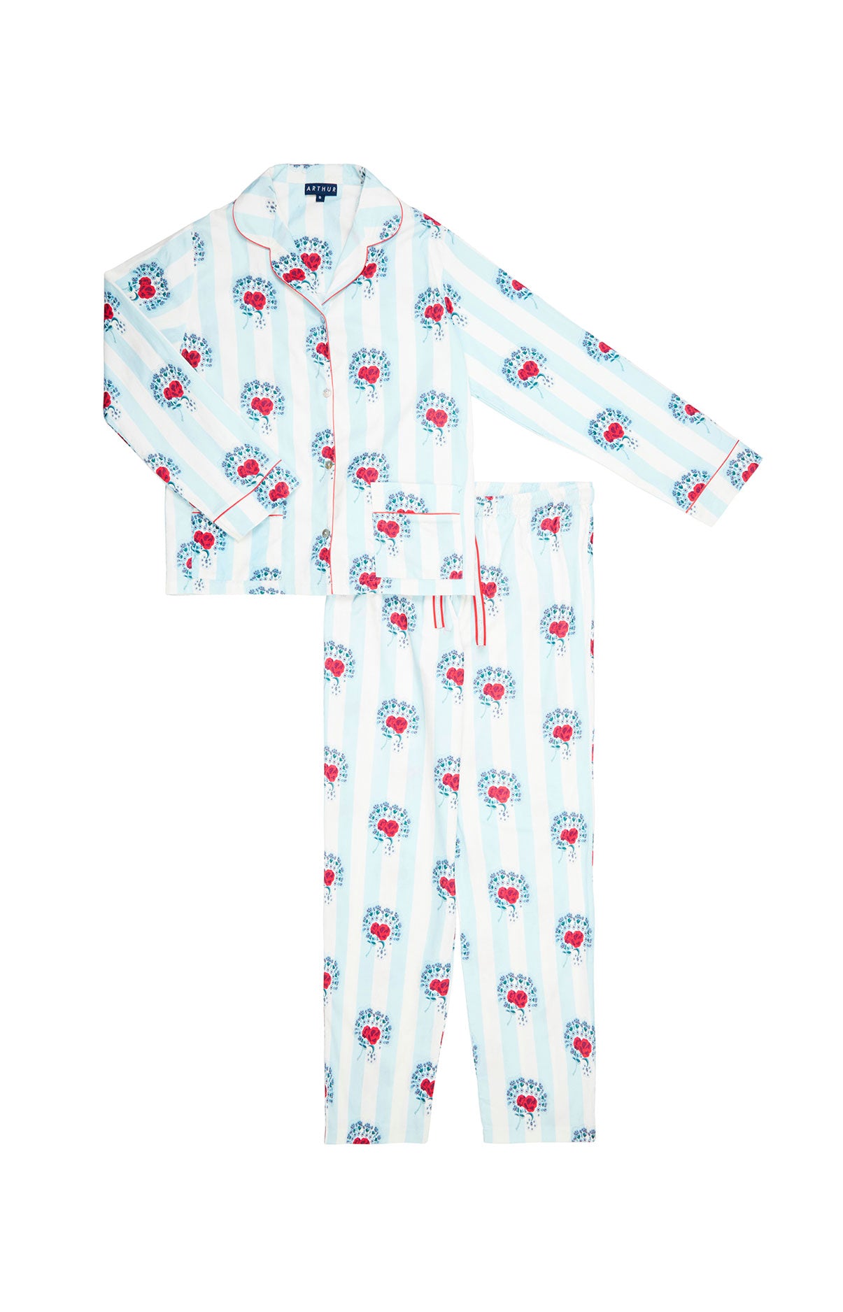 arthur-bob-suzanne-pyjama-boutonn-coton-bio-ciel image 3