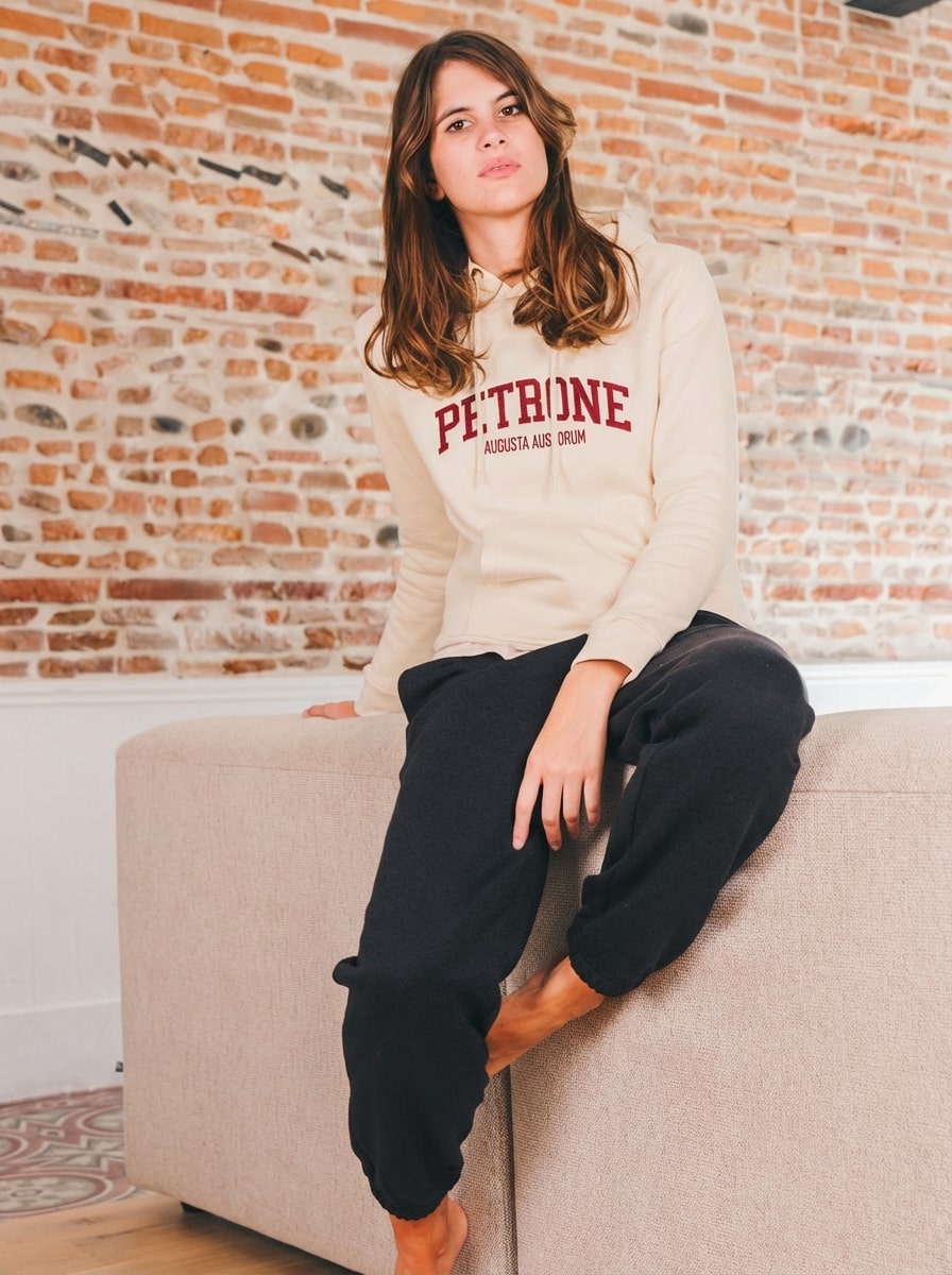p-trone-hoodie-college-sweat-capuche-bleu-marine image 3