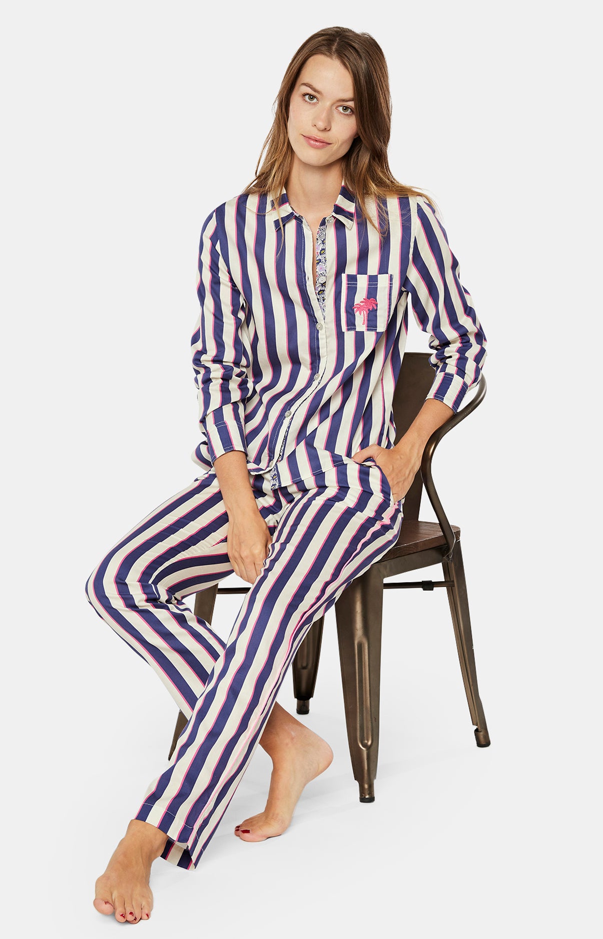 arthur-bob-camille-chemise-femme-bleue-taille-m image 1