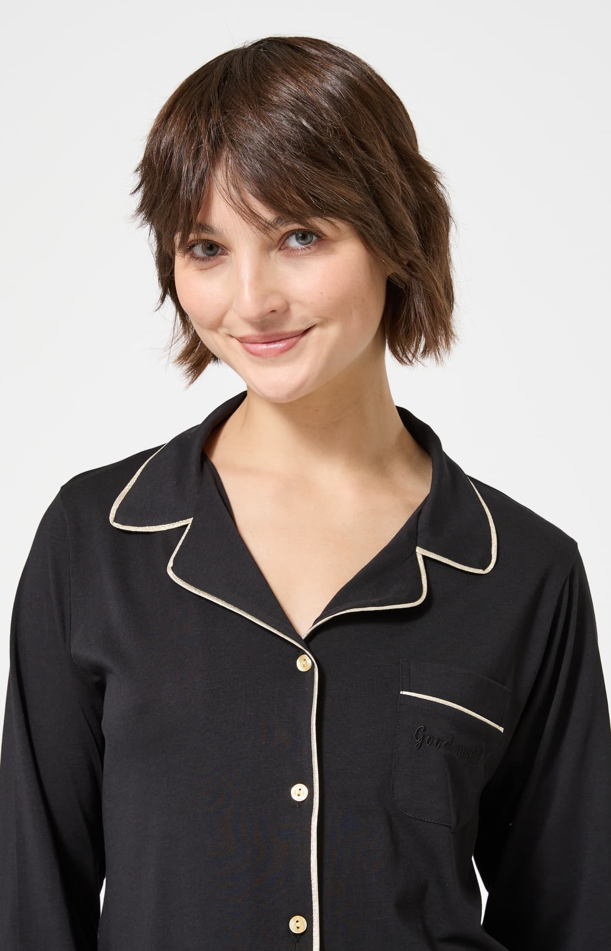 arthur-bob-tradi-pyjama-femme-noir-lyocell-coton image 2