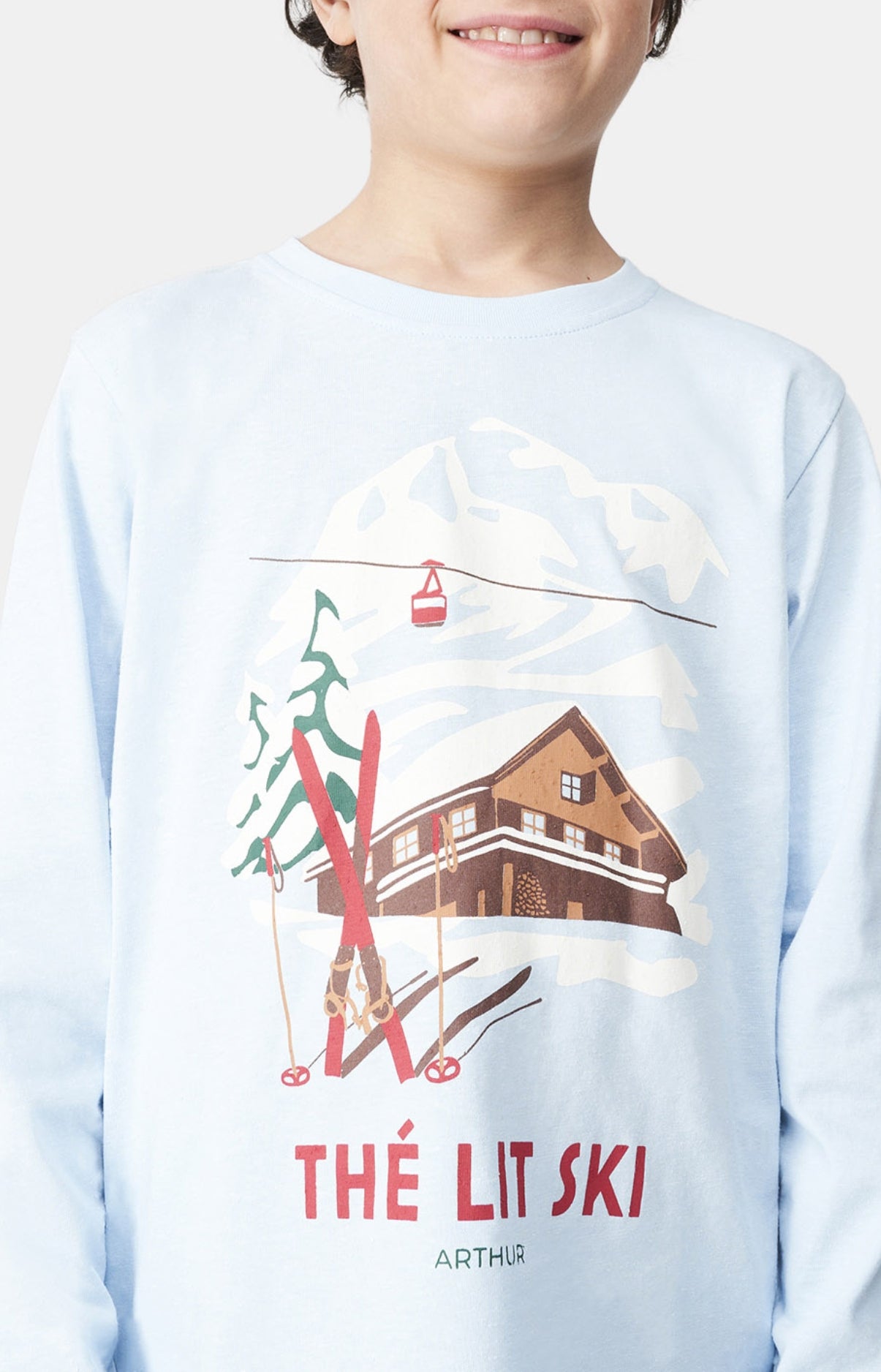 arthur-bob-pyjama-th-lit-ski-pyjama-enfant-blanc-coton-bio image 2