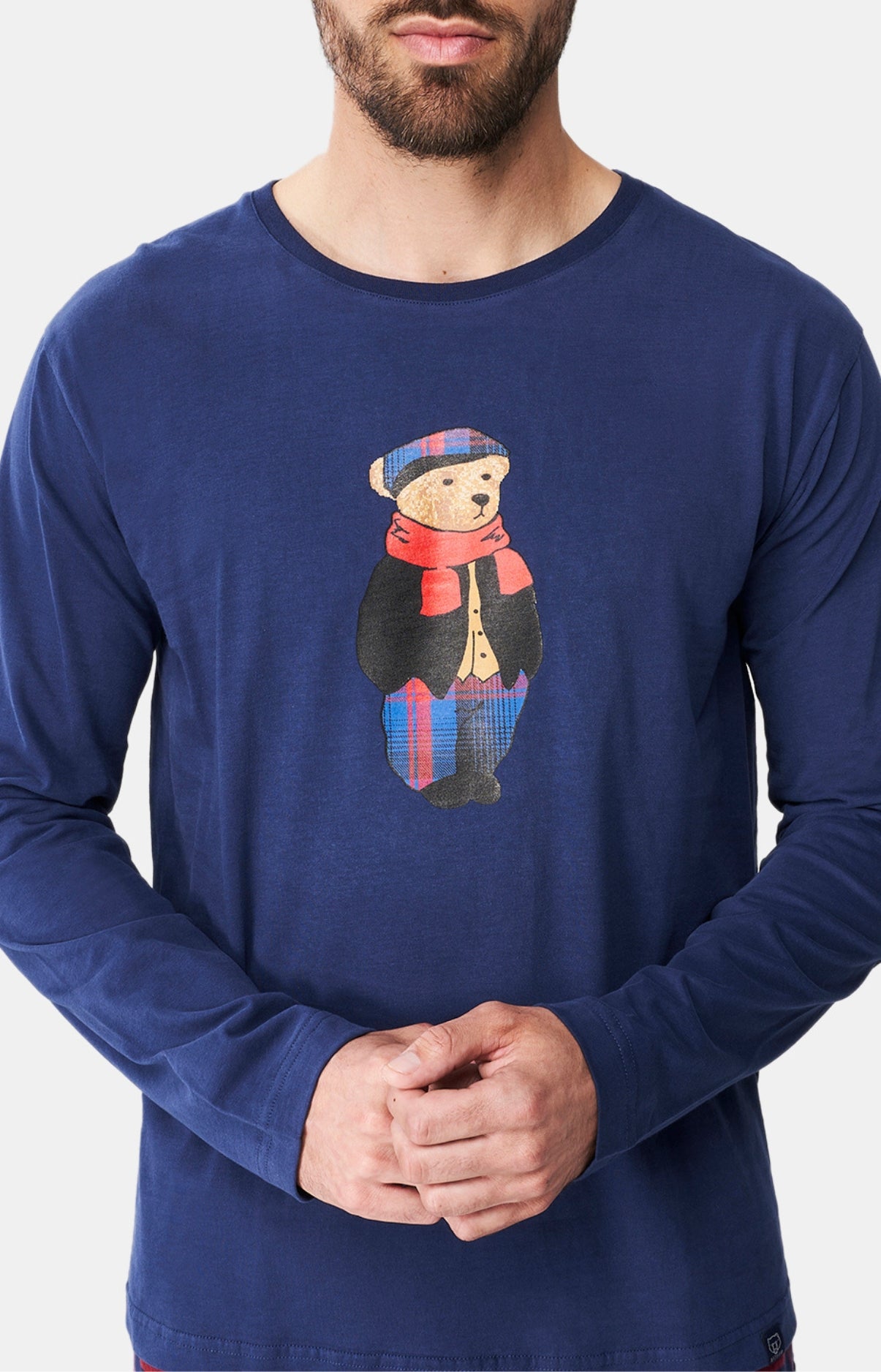 arthur-bob-pyjama-carreaux-yale-marine-coton-chaud image 2