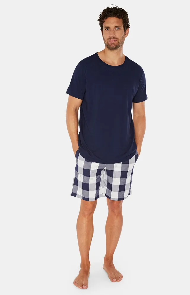 arthur-bob-big-vichy-short-pyjama-marine-carreaux-coton image 1