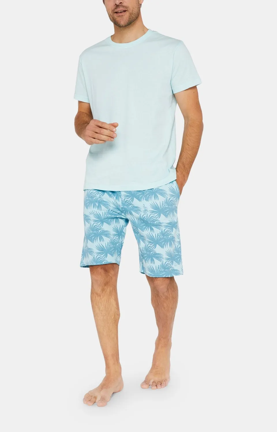 arthur-bob-palmier-short-pyjama-lagon-coton-bio image 1