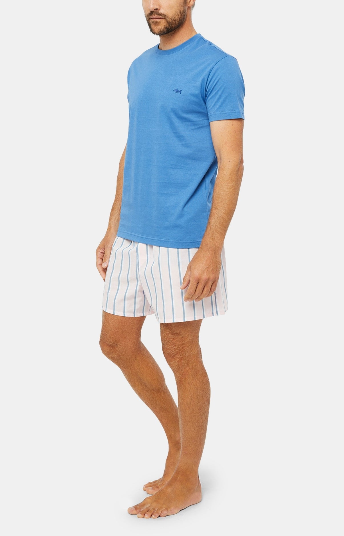 arthur-bob-requin-pyjam-ricain-coton-bio-rose-l image 2