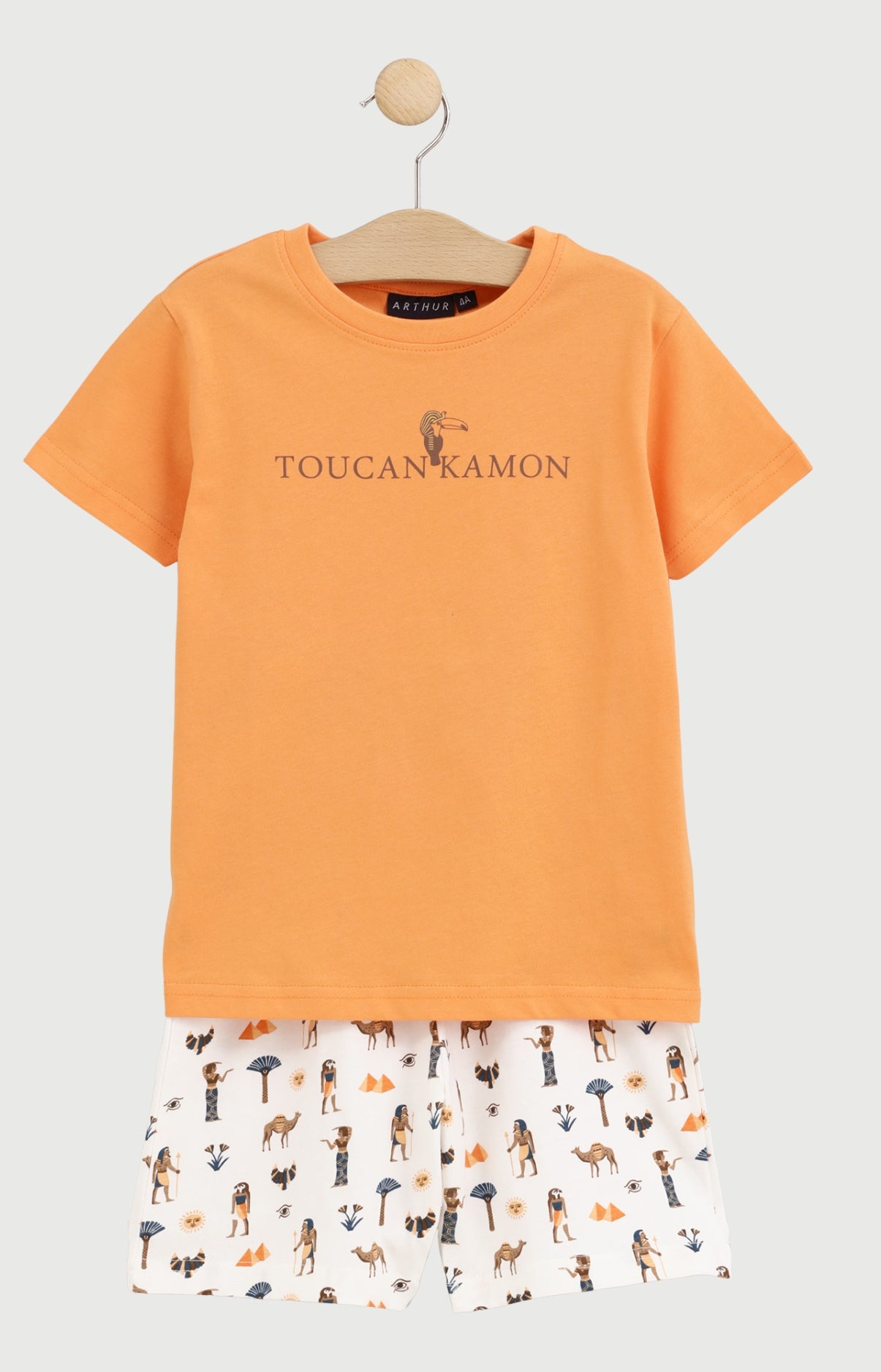 arthur-bob-toucankamon-pyjashort-enfant-orange image 1
