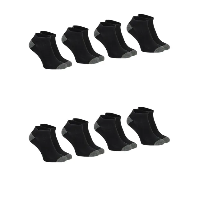 athena-ecopack-lot-8-socquettes-homme-noir-gris image 1