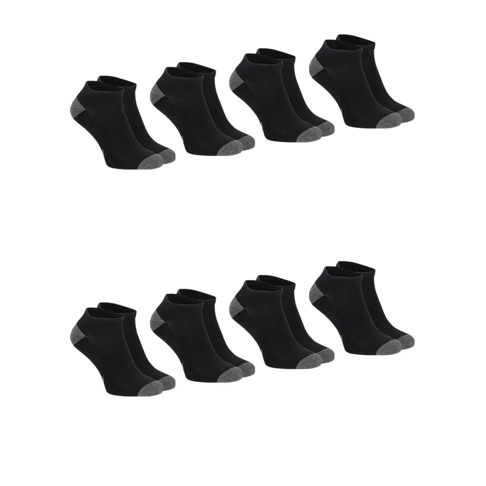 athena-ecopack-lot-8-socquettes-homme-noir-gris image 1