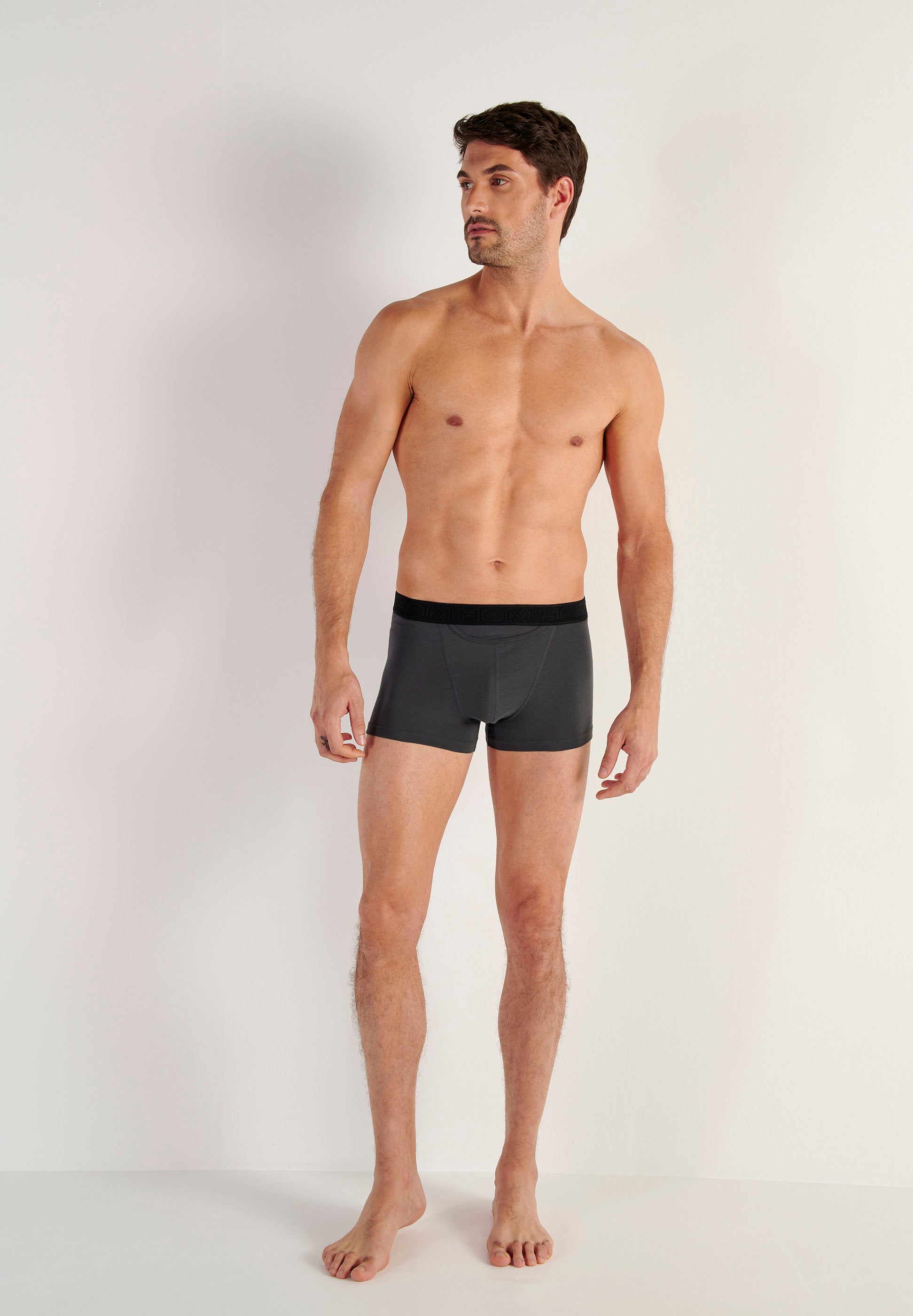hom-ho1-boxerlines-2-boxer-homme-noir-gris-lot-2-coton image 4