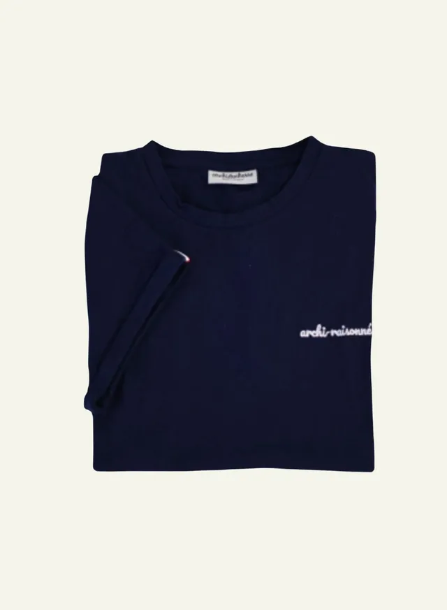 archiduchesse-recycl-e-t-shirt-raisonn-femme-t-shirt-coton-bio-bleu image 1