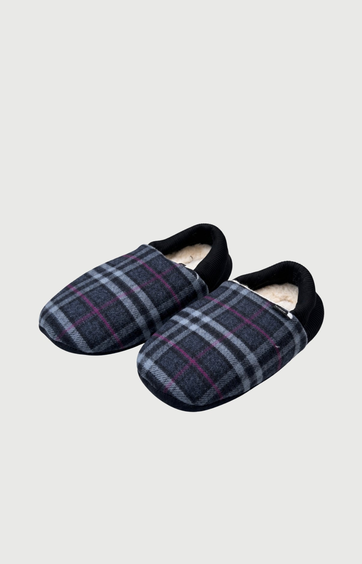 arthur-bob-minuit-chaussons-cuir-laine-marine image 2