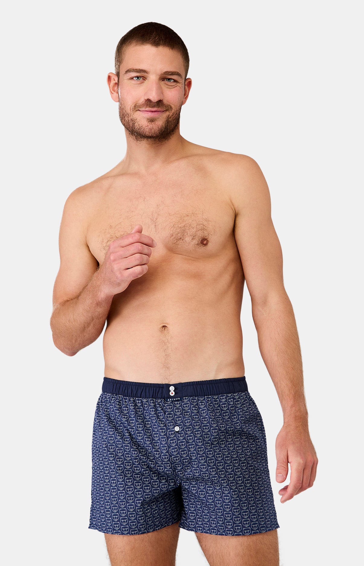 arthur-le-club-008-cale-on-coton-bio-marine-ours-blanc image 2