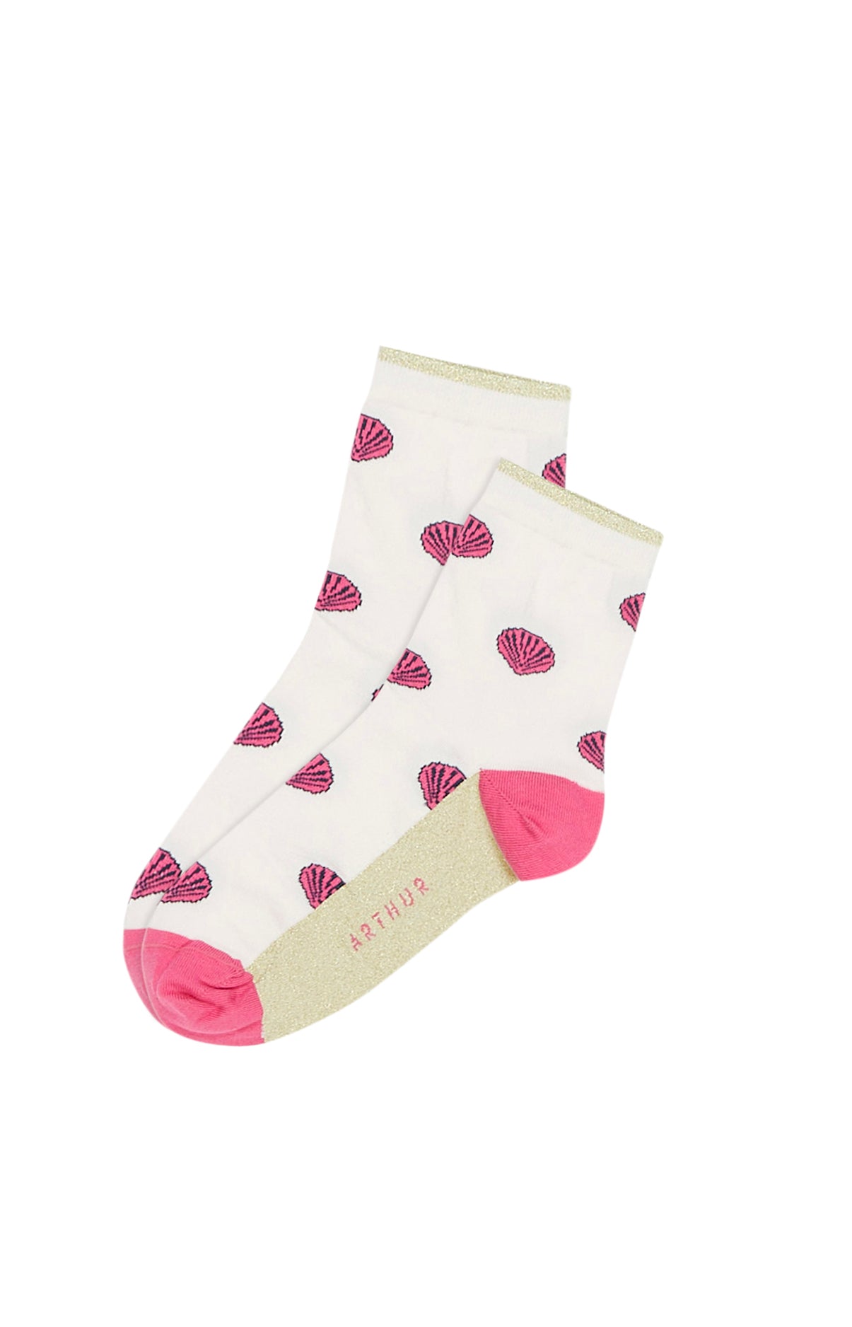 arthur-bob-coquillage-chaussettes-femme-poudre-lurex image 1