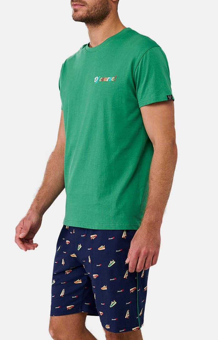 arthur-bob-pyjashort-coton-bio-marine-sneakers image 5