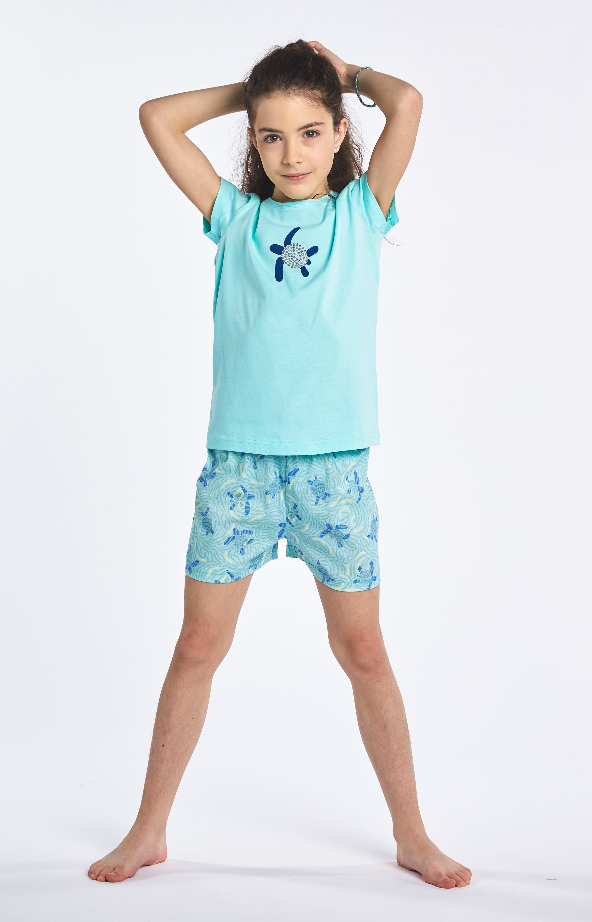 arthur-bob-tortue-pyjashort-enfant-lagon-coton-bio image 6