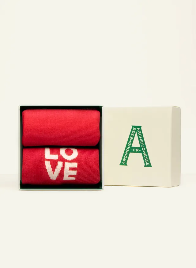 archiduchesse-fantaisie-duo-chaussettes-pairfect-match-rouge-cardinal image 1