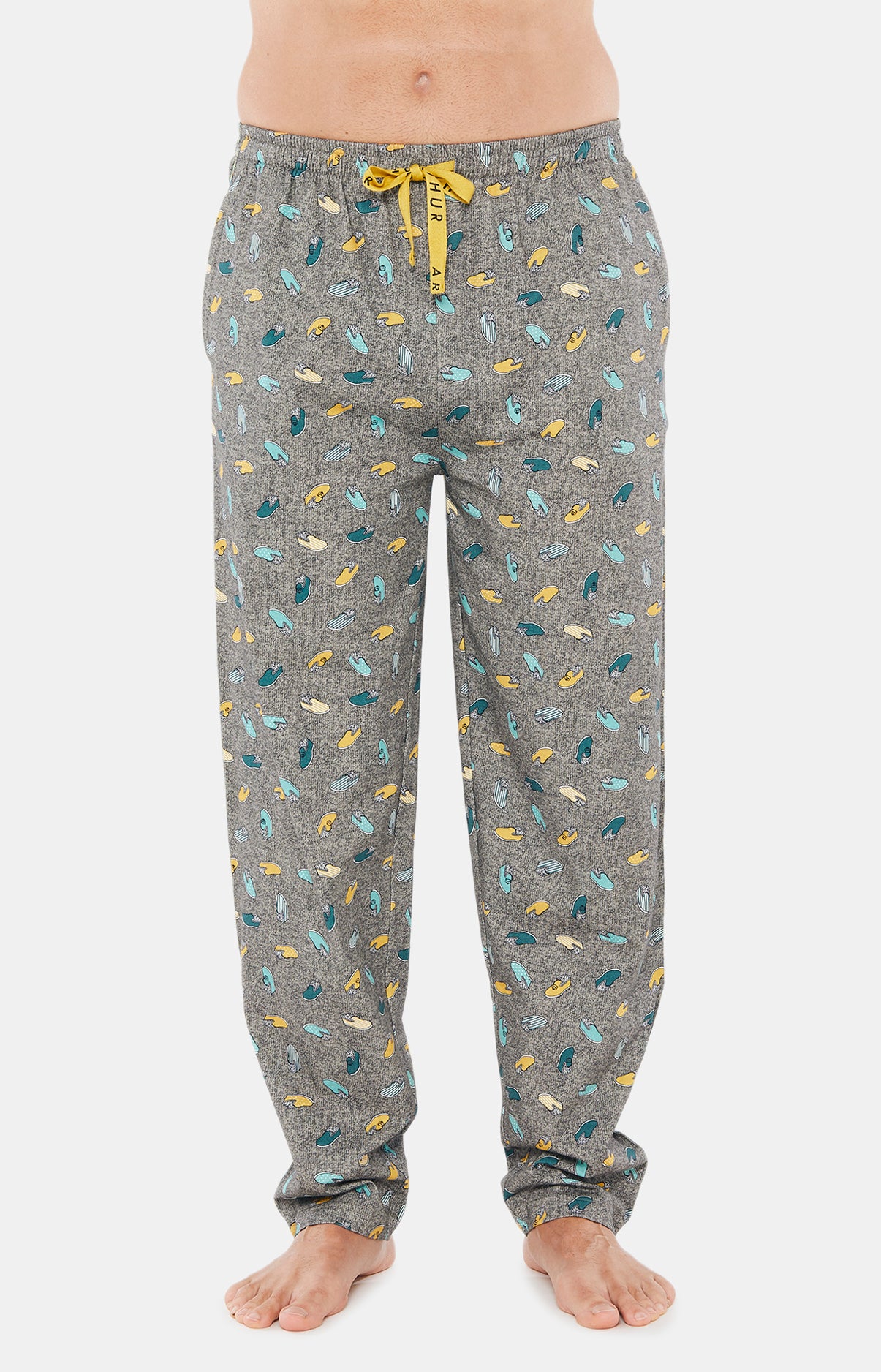 arthur-pantouflard-pyjama-homme-jaune-coton-bio image 5