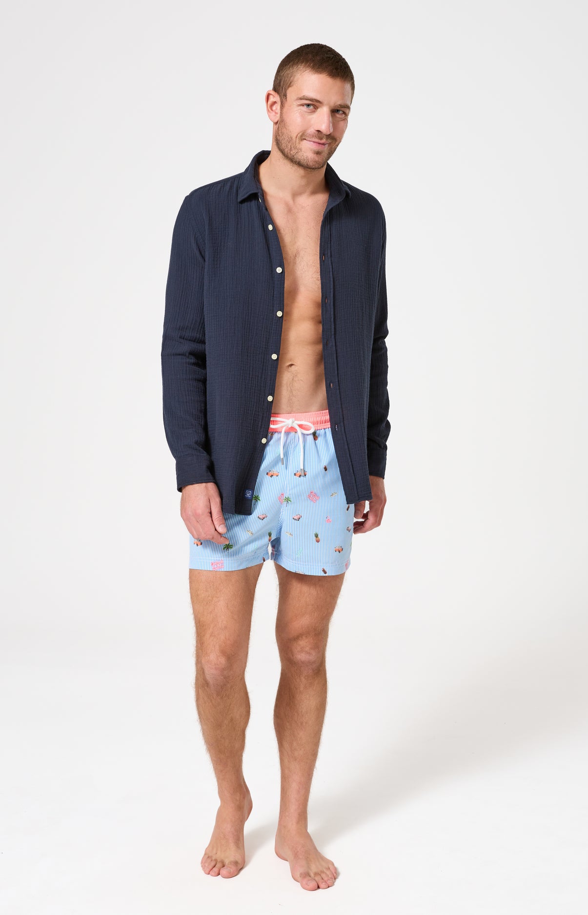 arthur-bob-marina-chemise-homme-marine-gaze-de-coton image 4