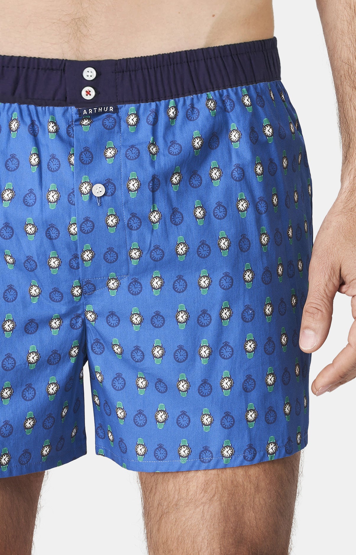 arthur-le-club-n-1116-cale-on-homme-coton-bio-bleu image 2
