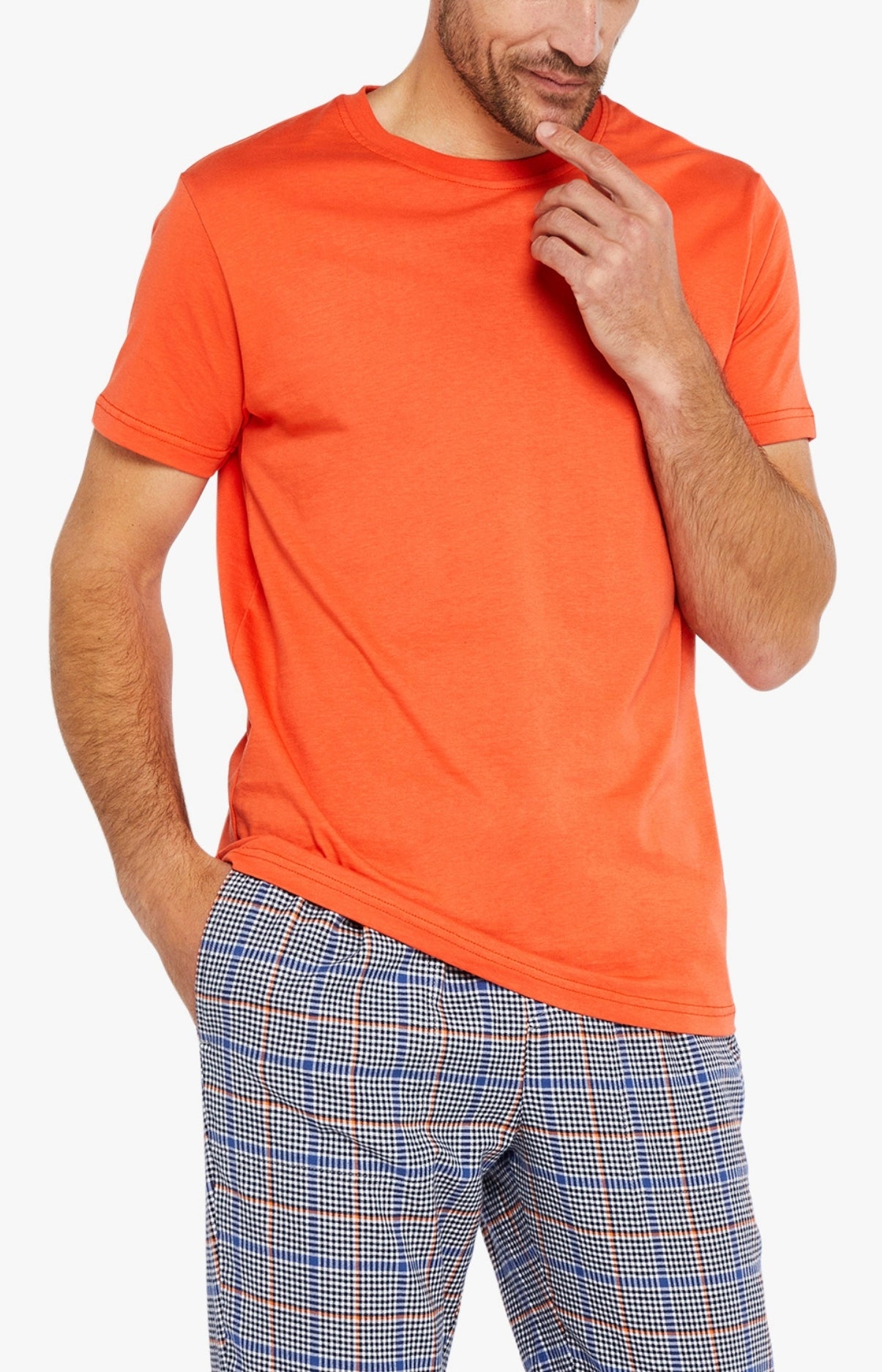 arthur-bob-tee-shirt-coton-bio-orange-homme image 2
