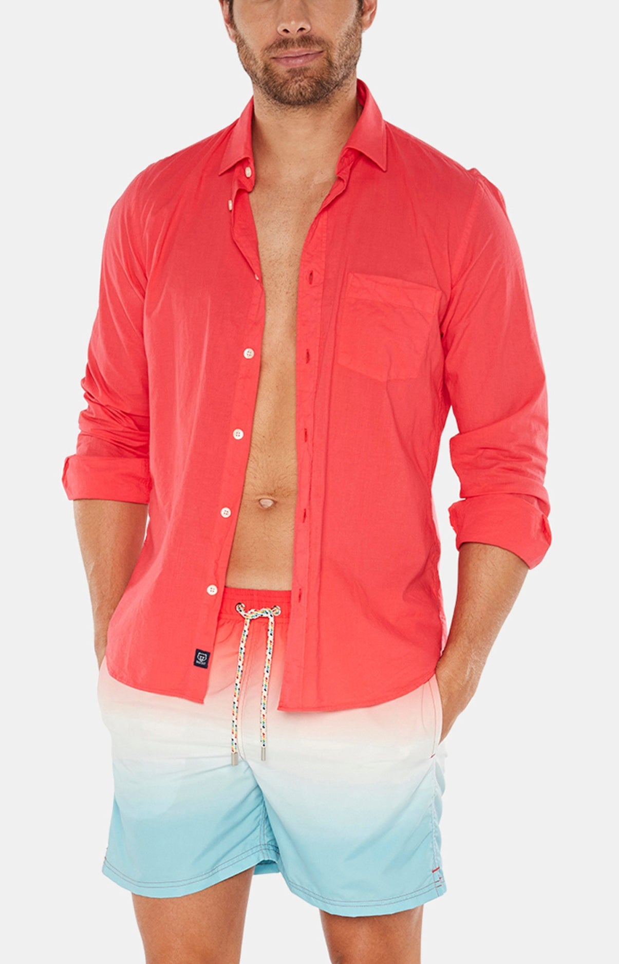 arthur-bob-chemise-voile-coton-rouge-chemise-homme image 2