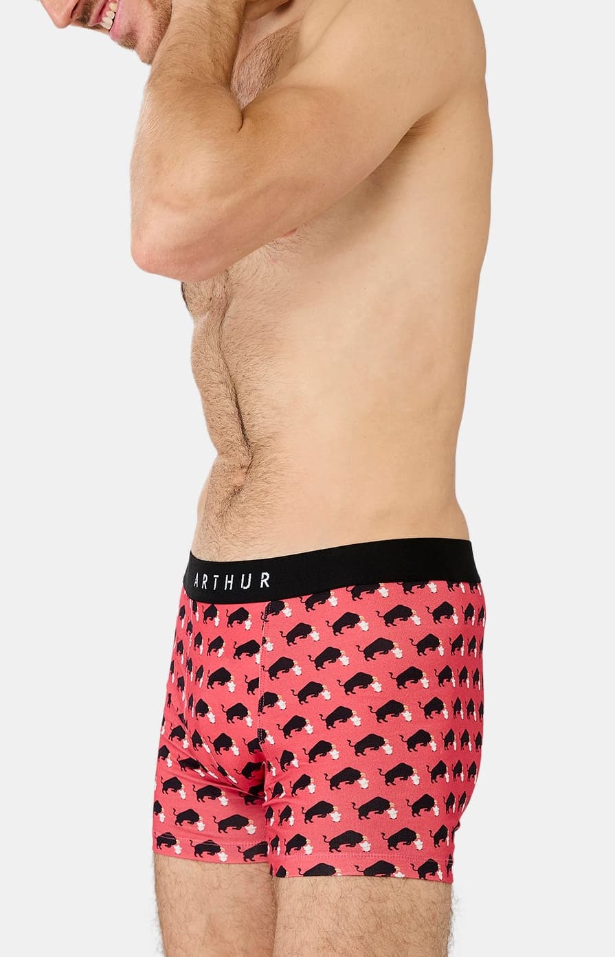 arthur-bob-boxer-ol-toro-jersey-rouge-m-coton-bio image 4