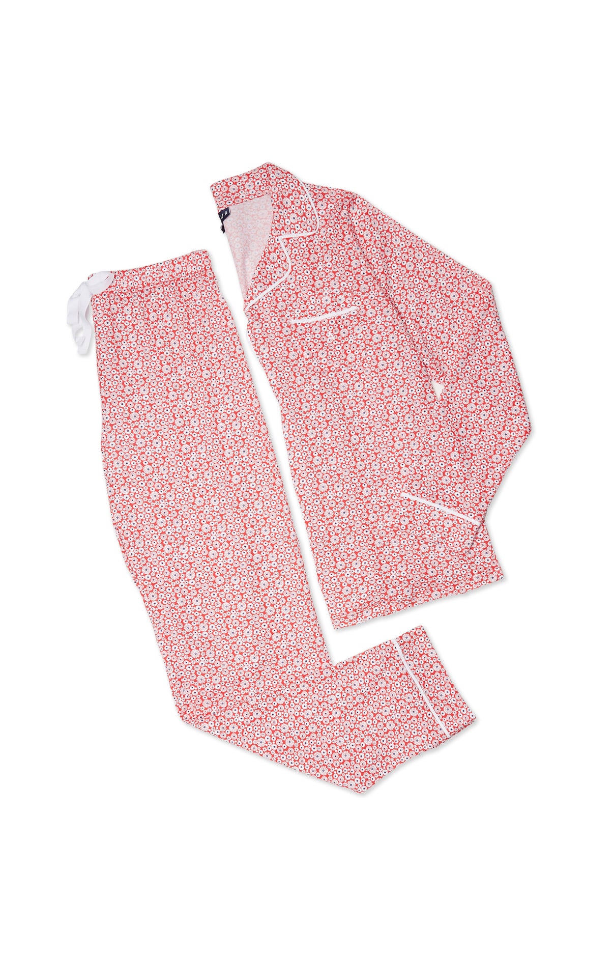 arthur-bob-marguerite-pyjama-femme-rouge-floral-coton image 3