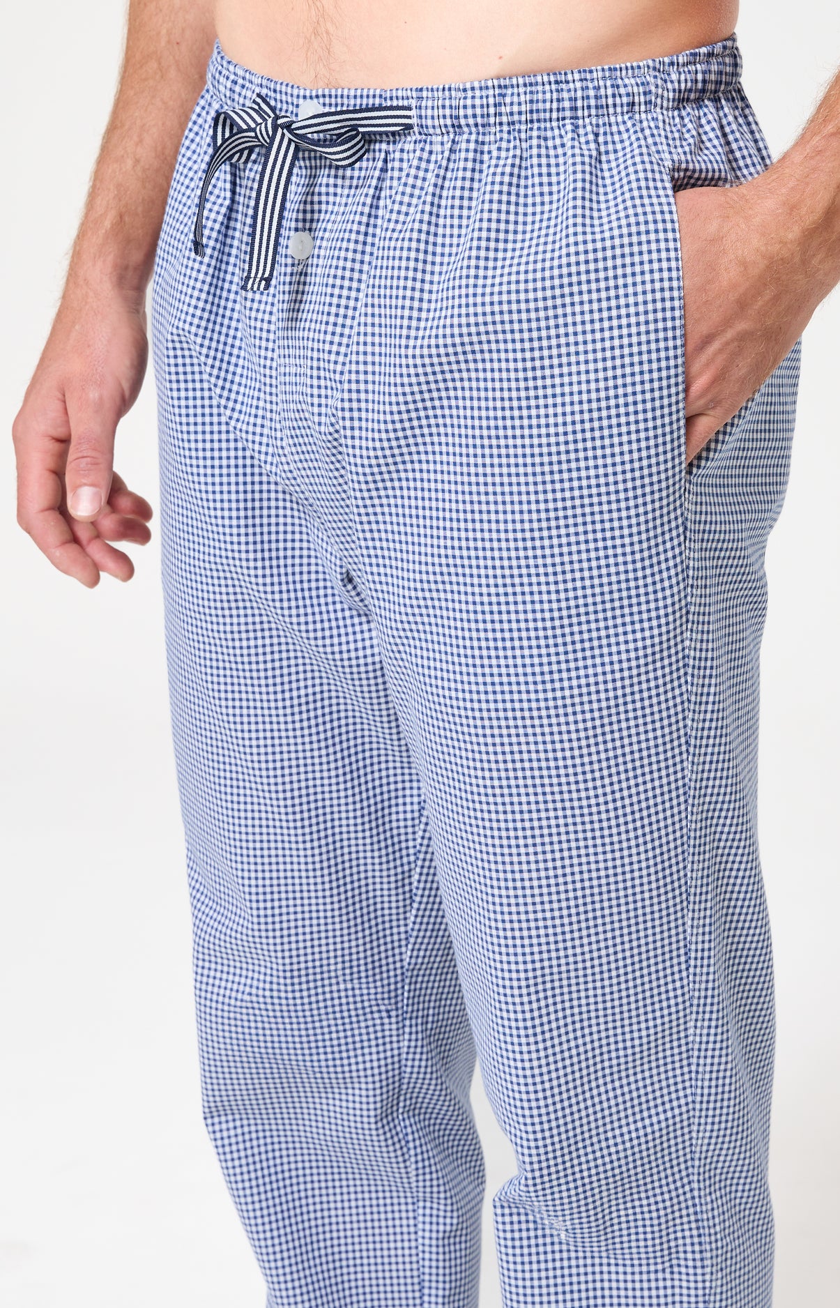 arthur-bob-vichy-pyjama-boutonn-marine-coton image 5