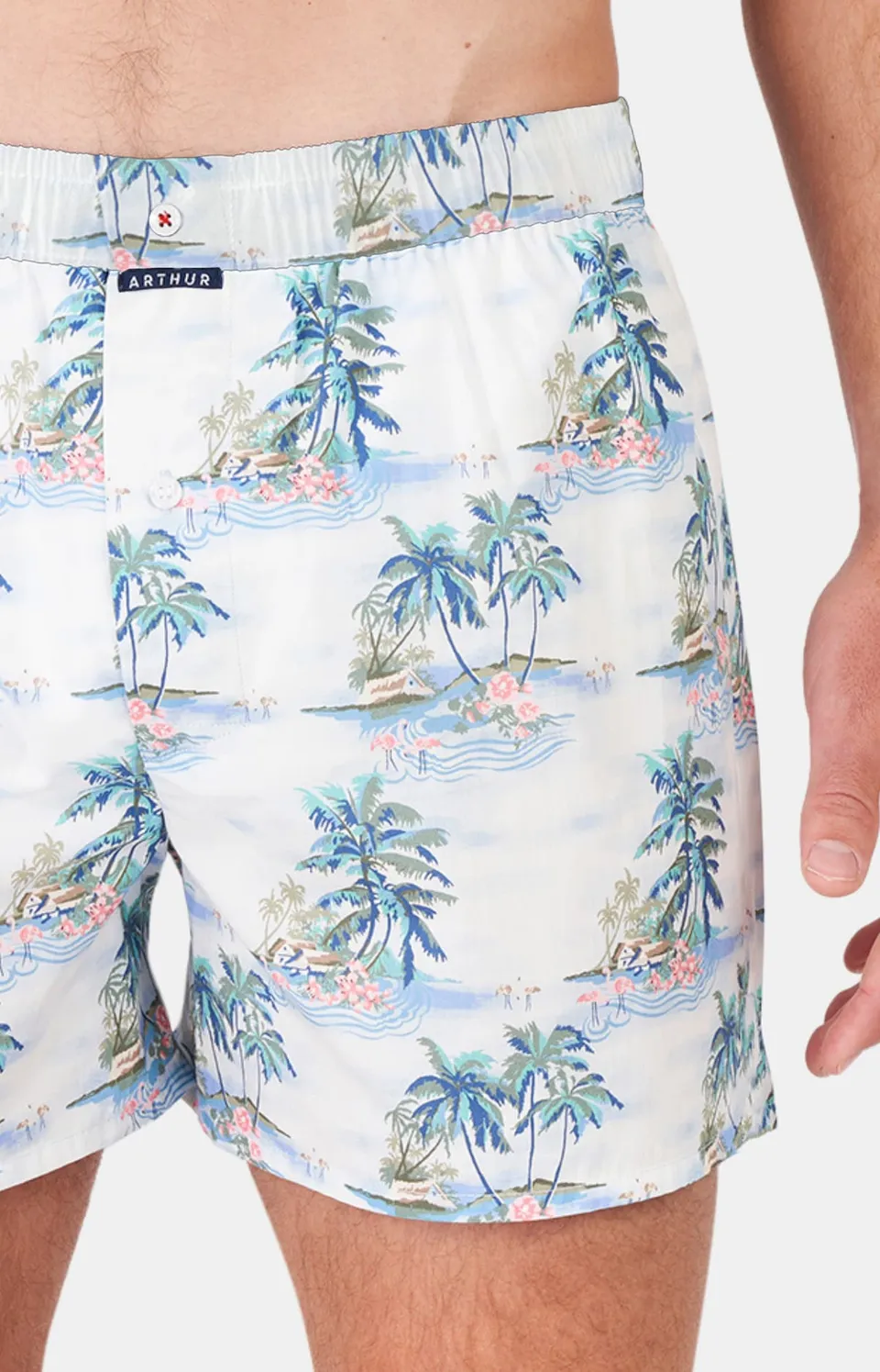arthur-le-club-cale-on-hawai-azur-coton-homme image 1