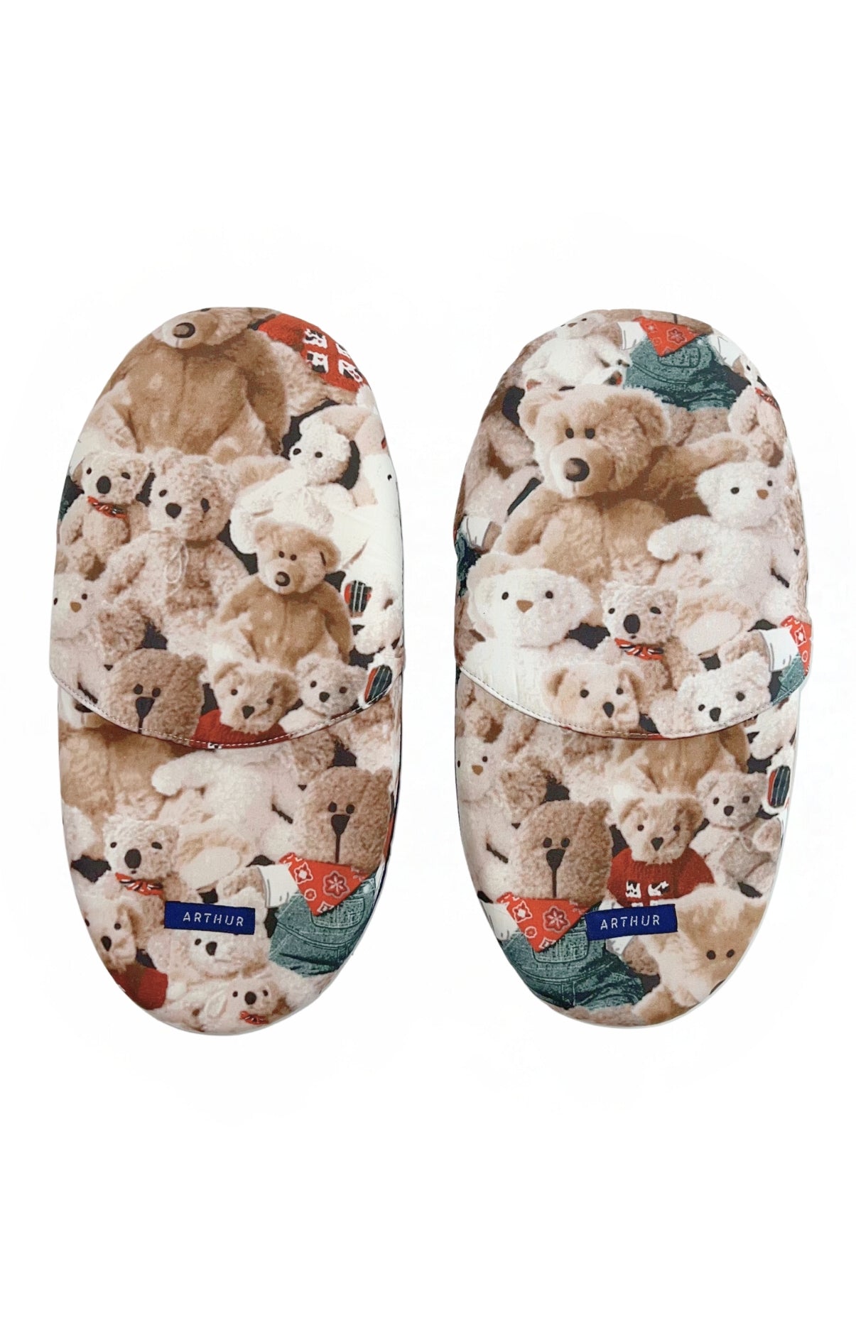 arthur-bob-teddy-pantoufles-homme-brun-coton-bio image 2