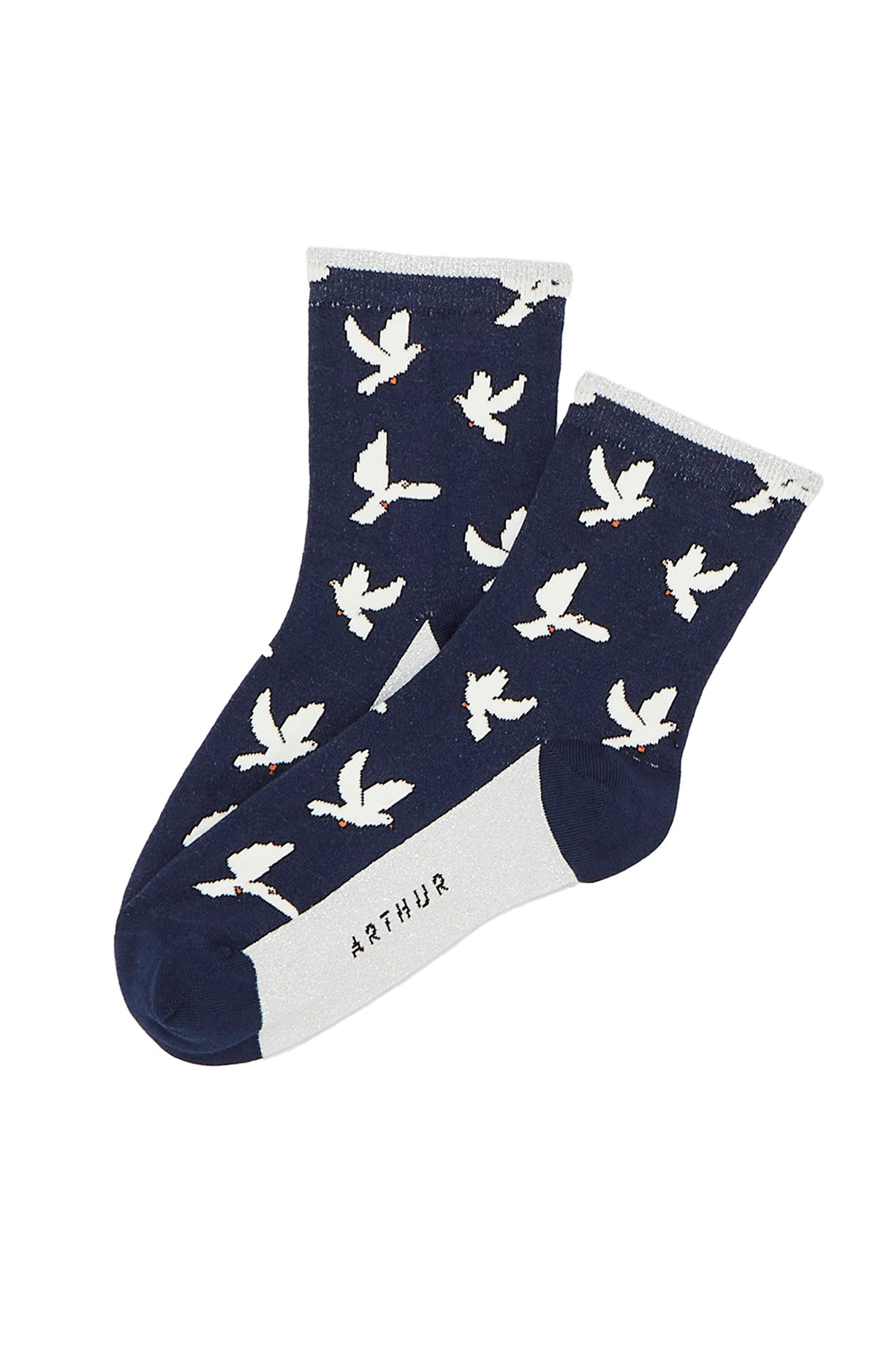 arthur-bob-colombes-chaussettes-femme-marine-36-40-lurex image 1