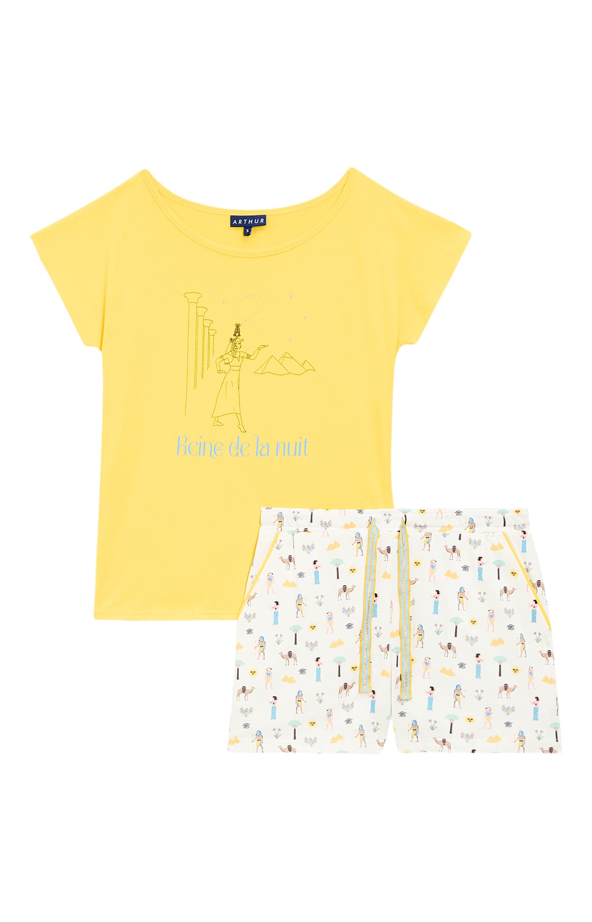 arthur-bob-pyjashort-jersey-coton-cl-op-tre-ivoire-femme image 3