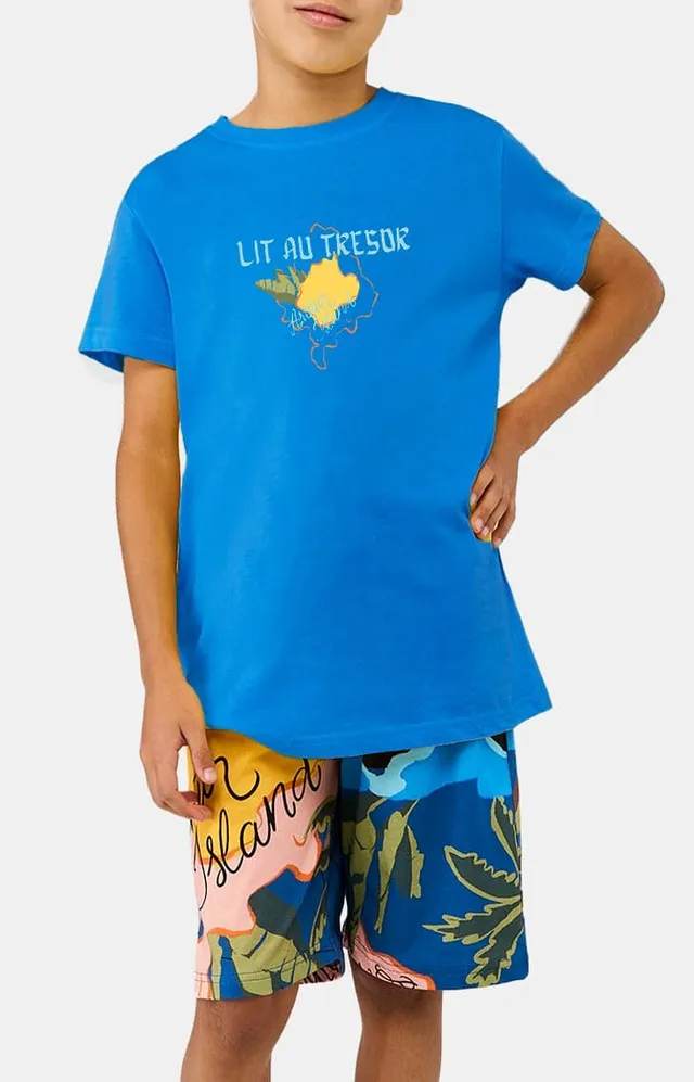 arthur-bob-island-pyjashort-enfant-coton-bio-multicolore image 1