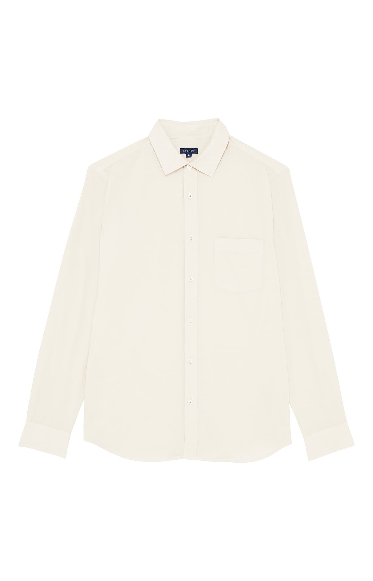 arthur-bob-chemise-voile-coton-homme-beige-m image 3
