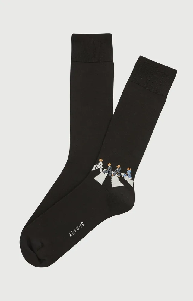 arthur-bob-a-bear-road-chaussettes-coton-noir image 1