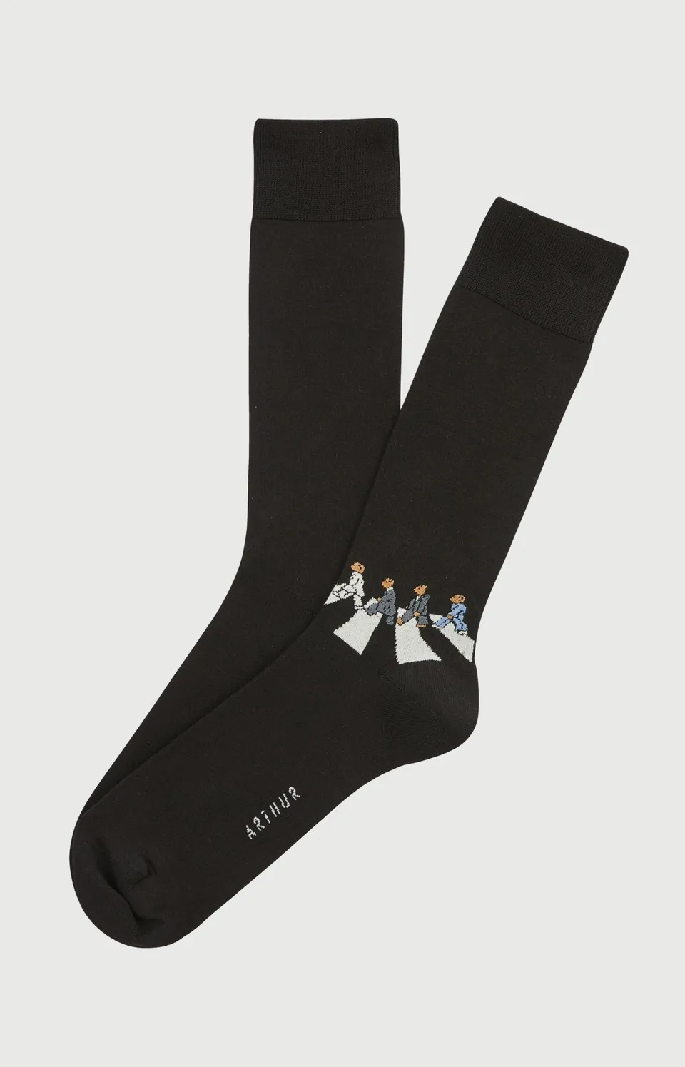 arthur-bob-a-bear-road-chaussettes-coton-noir image 1