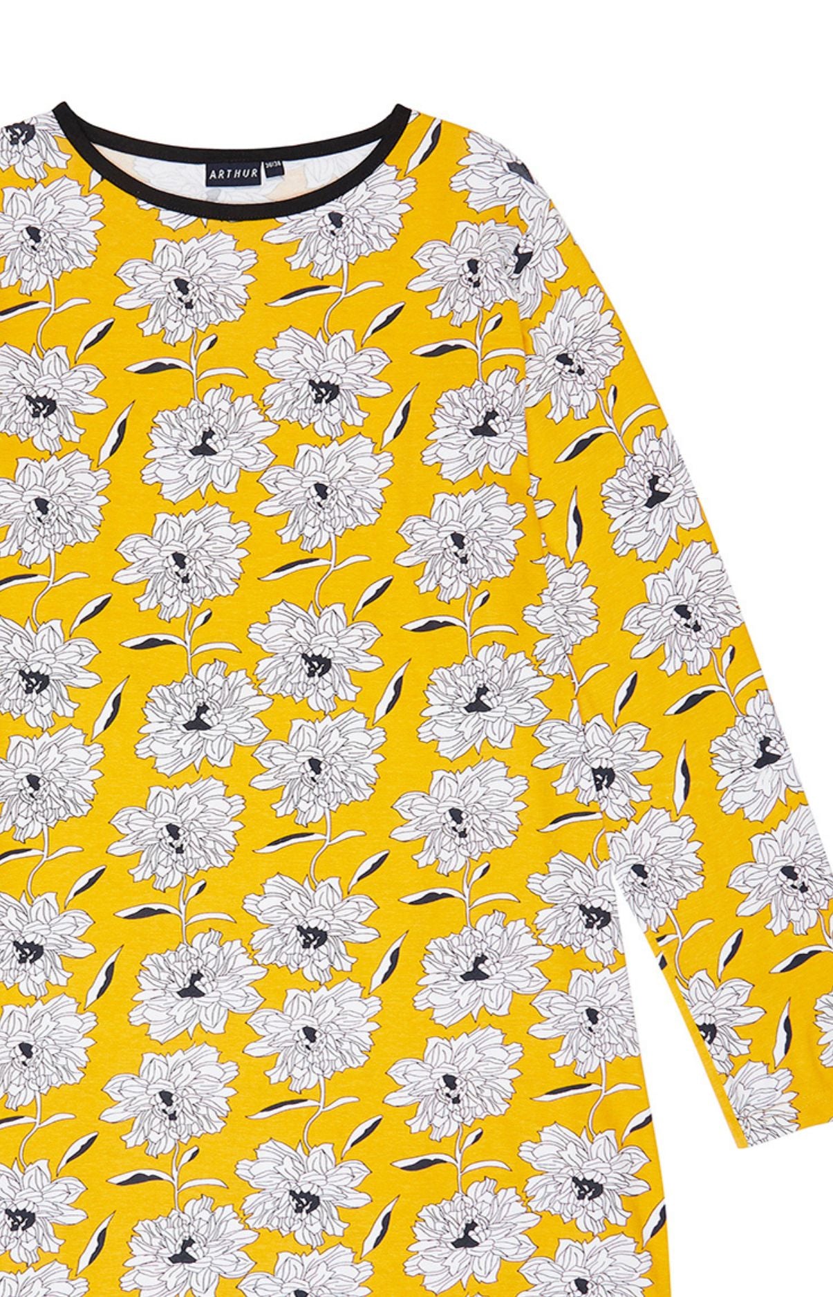 arthur-bob-simone-nuisette-femme-jaune-coton-manches-longues image 2