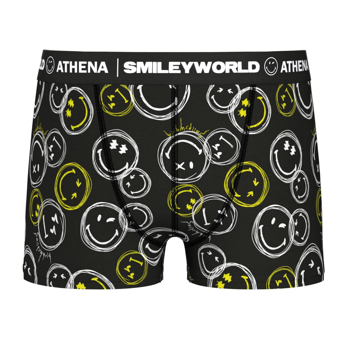 athena-graphic-boxer-gar-on-smileyworld-coton-stretch-imprim image 1