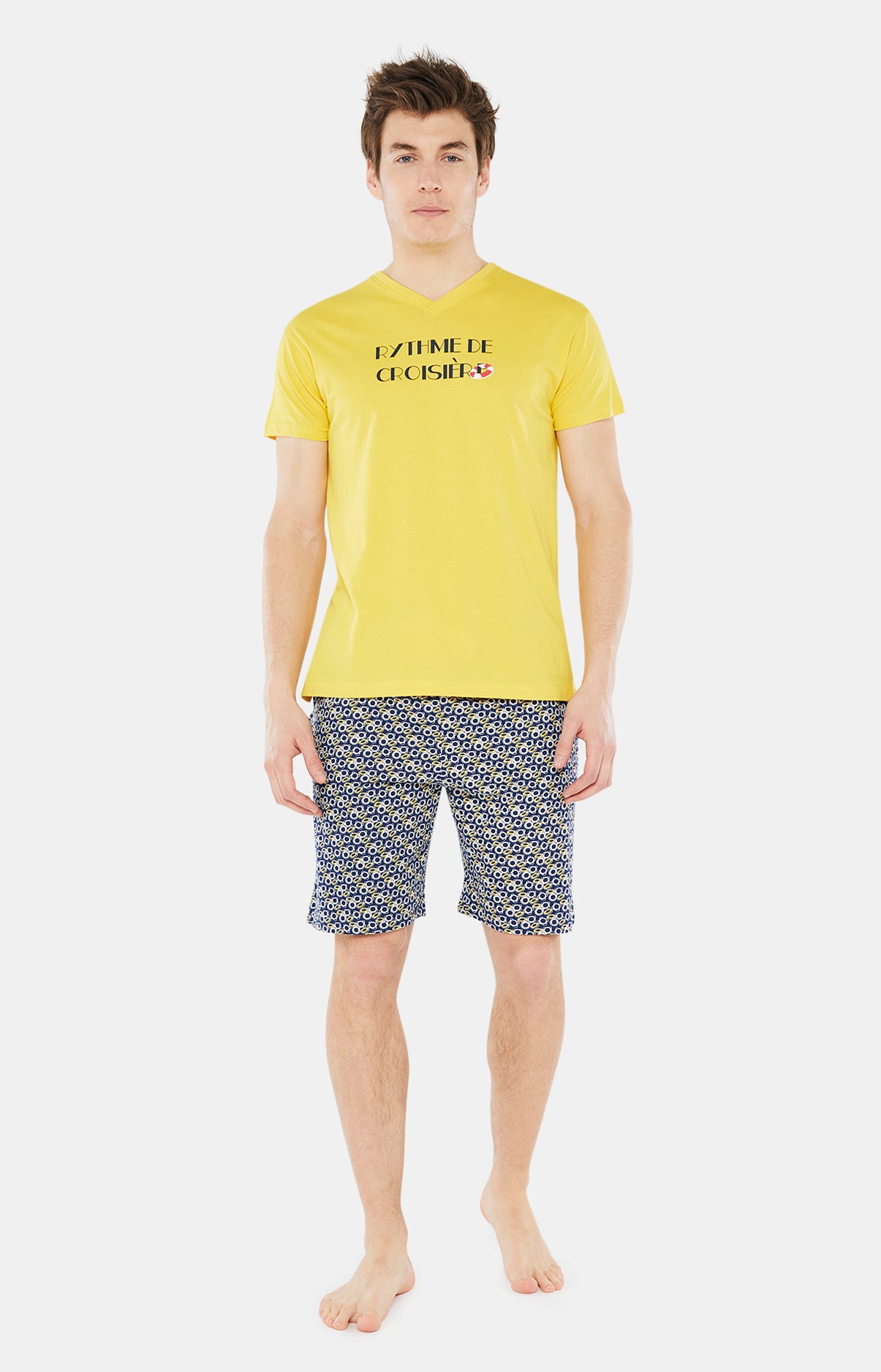 arthur-bob-rythme-de-croisi-re-pyjashort-marine-coton image 1
