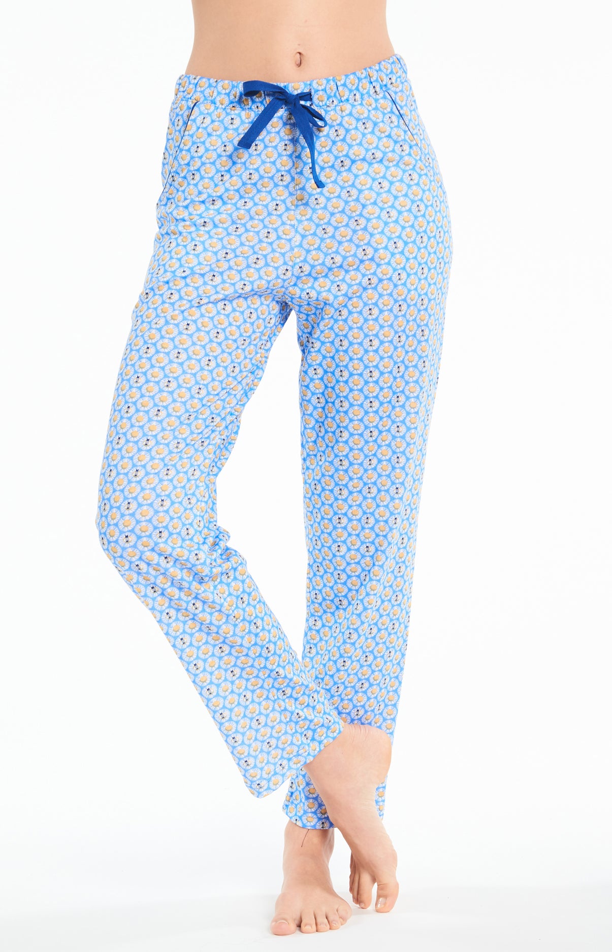 arthur-bob-pyjama-paquerette-long-azur-coton-bio-floral image 6