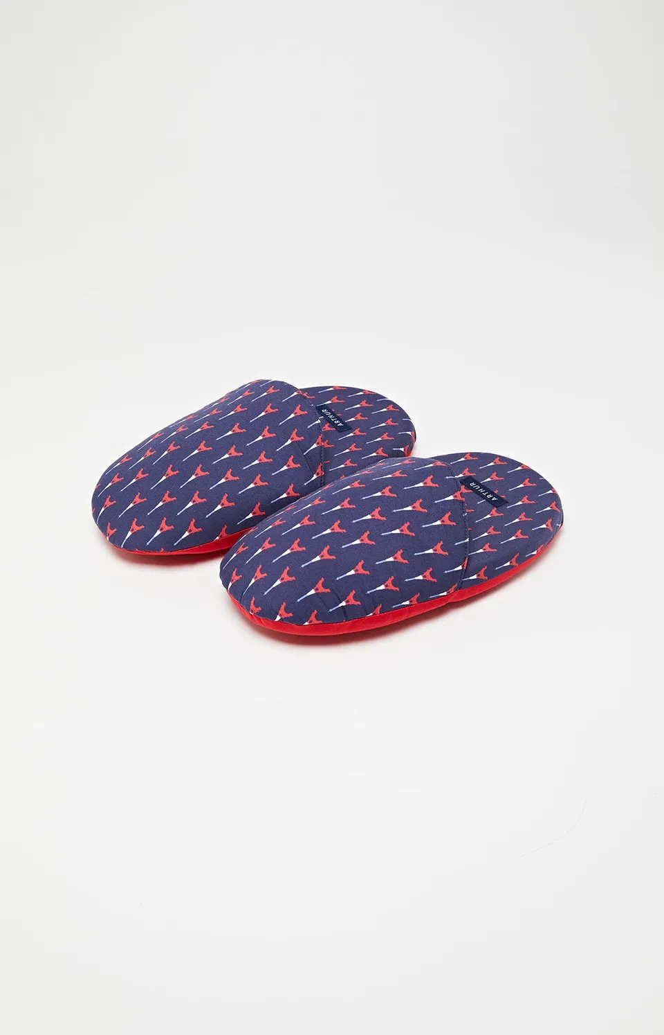 arthur-bob-eiffel-pantoufles-homme-marine-mousse-confort image 1
