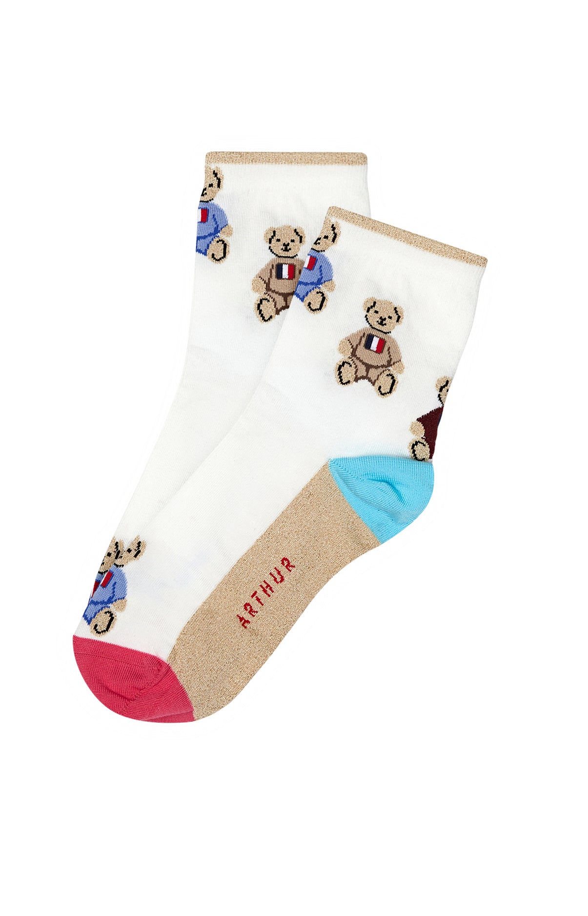 arthur-bob-teddy-chaussettes-femme-cru-36-40-coton image 2
